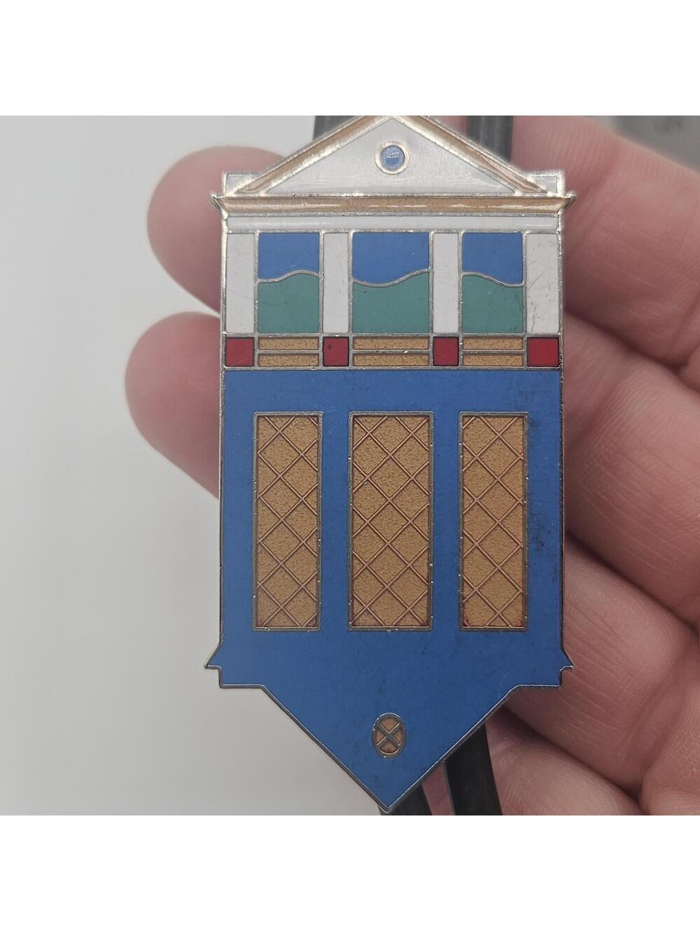 Acme Studio Stanley Tigerman "Folly"Architectural Bolo Tie Necklace Wearable Art